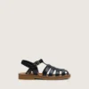 Sandales Maxime junior en cuir bleu marine
