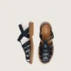 Sandales Maxime junior en cuir bleu marine