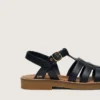 Sandales Maxime junior en cuir bleu marine