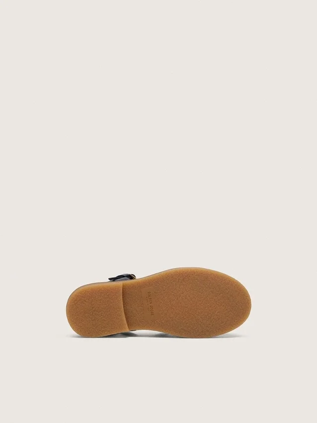 Sandales Maxime junior en cuir bleu marine