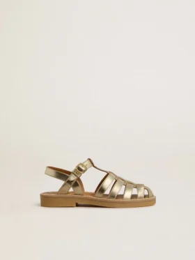 Sandales Maxime Junior en cuir doré