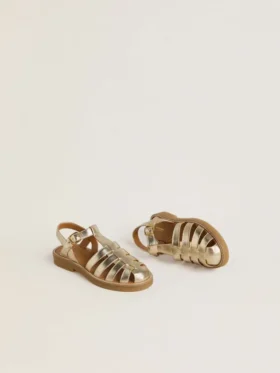 Sandales Maxime Junior en cuir doré