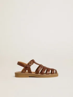 Sandales Maxime Junior en cuir marron