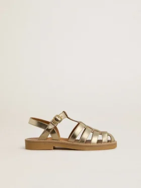 Sandales Maxime Young en cuir doré