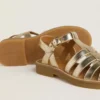 Sandales Maxime Young en cuir doré