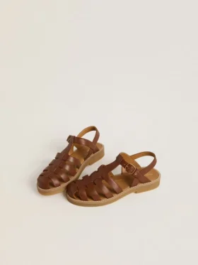 Sandales Maxime Young en cuir marron