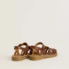 Sandales Maxime Young en cuir marron