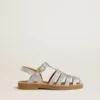 Sandales Maxime Young en micro-paillettes argentées