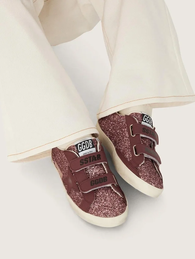 Sandales Maxime Young en micro-paillettes argentées