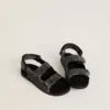 Sandales Noa Young en cuir noir vieilli