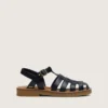 Sandales Young Maxime en cuir bleu marine