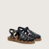 Sandales Young Maxime en cuir bleu marine