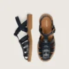 Sandales Young Maxime en cuir bleu marine