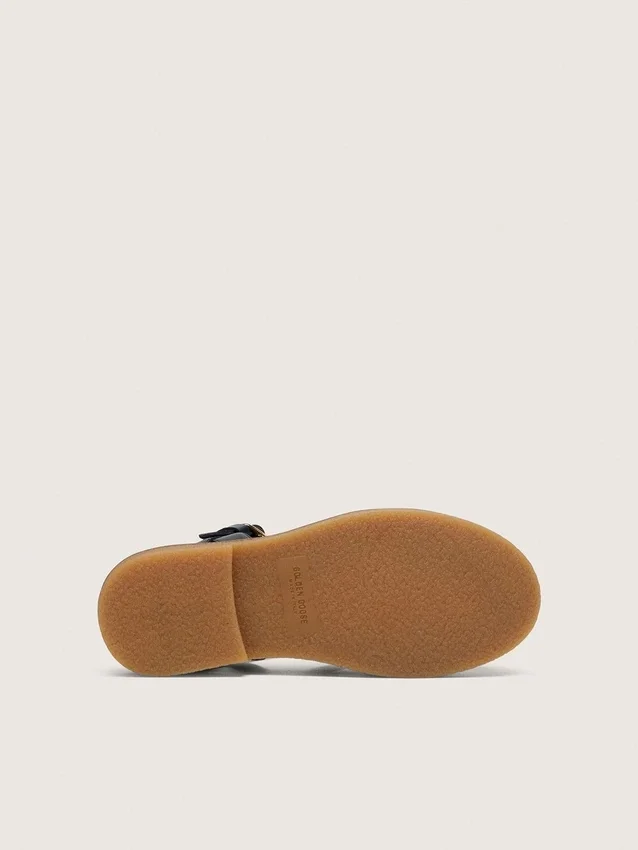 Sandales Young Maxime en cuir bleu marine