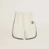 Short blanc pour garçons avec logo brodé