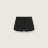 Short de sport noir à double épaisseur pour femme