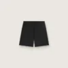 Short de sport noir double épaisseur pour homme