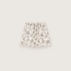 Short pour femme en popeline de coton noir et blanc à imprimé floral