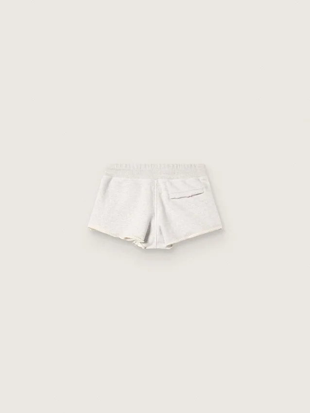Short pour femme Star en molleton gris chiné