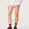 Short pour femme Star en molleton gris chiné