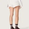 Short pour femme Star en molleton gris chiné