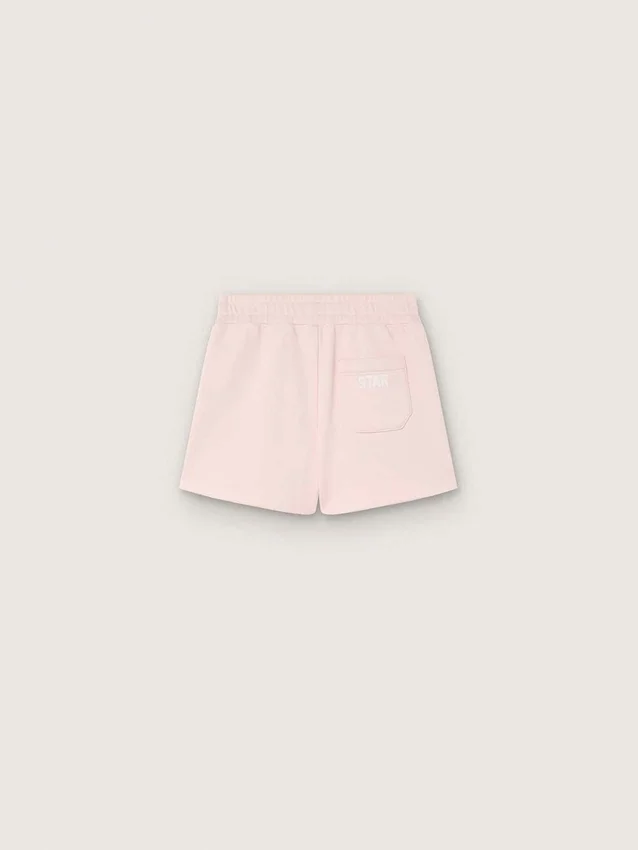Short pour filles « Star » en coton rose avec patch et logo