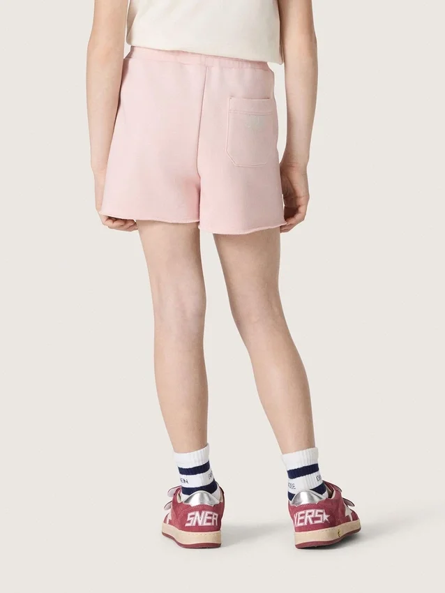 Short pour filles « Star » en coton rose avec patch et logo