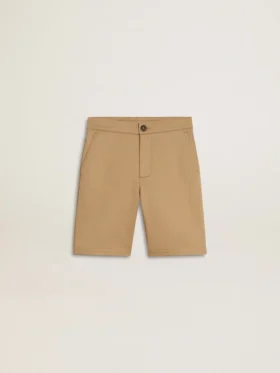 Short pour garçons en coton beige