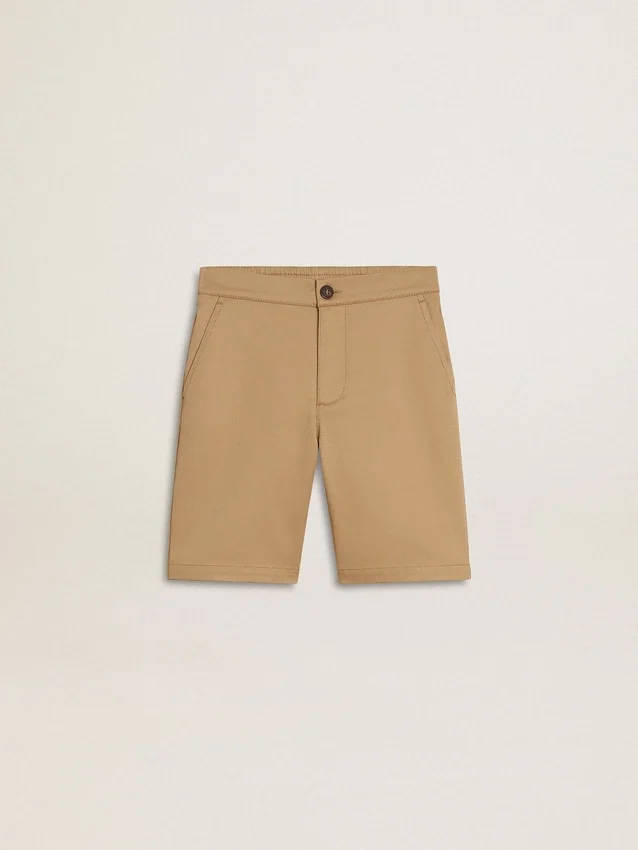 Short pour garçons en coton beige