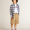 Short pour garçons en coton beige