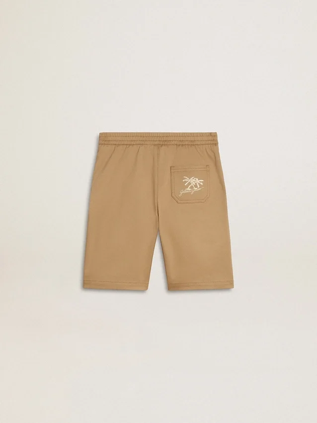 Short pour garçons en coton beige