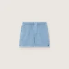 Short unisexe en sergé de coton bleu clair