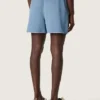Short unisexe en sergé de coton bleu clair