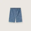 Short unisexe Journey en chambray de coton bleu clair avec logo brodé