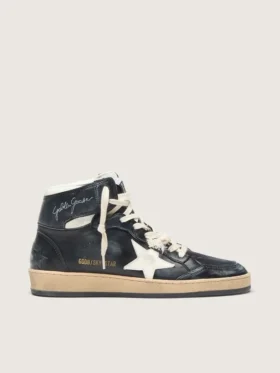 Sky-Star pour femme en nappa noir avec étoile blanche