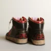 Sky-Star pour homme en cuir noir brillant avec étoile rouge