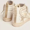Slide pour femme avec étoile en daim gris glacier et touche blanche