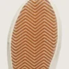Slide pour femme en cuir blanc avec étoile pailletée argentée et empiècement en cuir rose