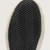 Slide pour homme en daim gris avec étoile et bande en nubuck marron