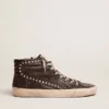 Slide pour homme noires à clous