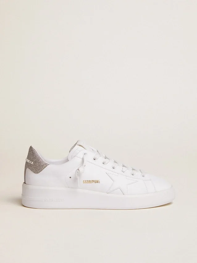 Sneakers Purestar pour femme avec languette de talon argentée pailletée