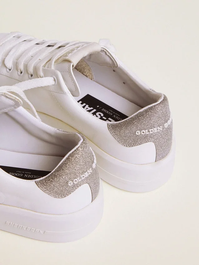 Sneakers Purestar pour femme avec languette de talon argentée pailletée