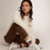 Sneakers Stardan en cuir blanc avec effet usé