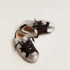 Sneakers Super-Star en cuir argenté avec empiècements en daim