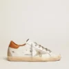 Sneakers Super-Star pour femme avec étoile en daim et languette de talon marron