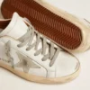 Sneakers Super-Star pour femme avec étoile en daim et languette de talon marron