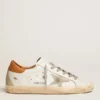 Sneakers Super-Star pour homme avec étoile en daim et languette de talon marron