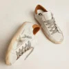Sneakers Super-Star pour homme avec étoile en daim et languette de talon marron
