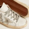 Sneakers Super-Star pour homme avec étoile en daim et languette de talon marron