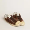 Sneakers V-Star LTD pour homme en daim marron foncé avec étoile ton sur ton